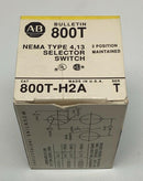 Allen Bradley 800T-H2A Ser. T 2-Position Maintained Selector Switch 30mm-6