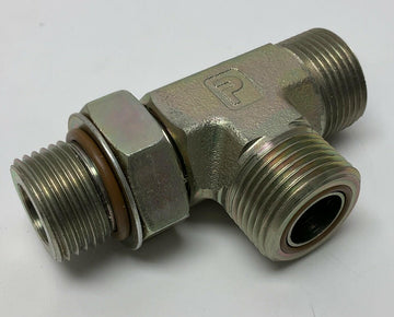 Parker 12 R5OLO-S Seal-Lok O-Ring Face Seal Straight Thread Run Tee 3/4" Viton - 0