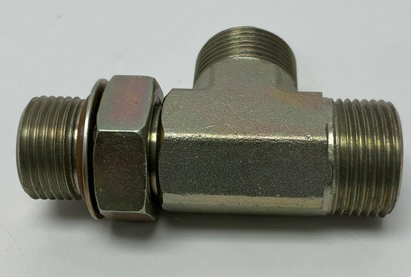 Parker 12 R5OLO-S Seal-Lok O-Ring Face Seal Straight Thread Run Tee 3/4" Viton