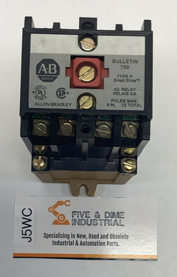 Allen Bradley 700-P0400A1 Ser. B AC Relay Contactor Type P 115/120VAC Coil