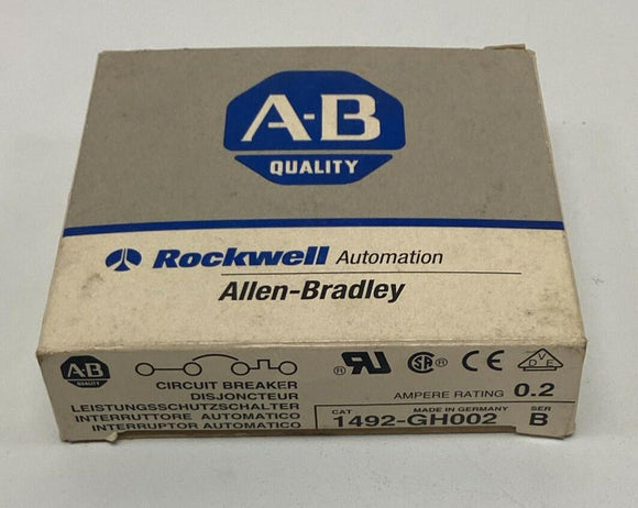 Allen Bradley 1492-GH002 0.2 Amp DIN Mount Circuit Breaker