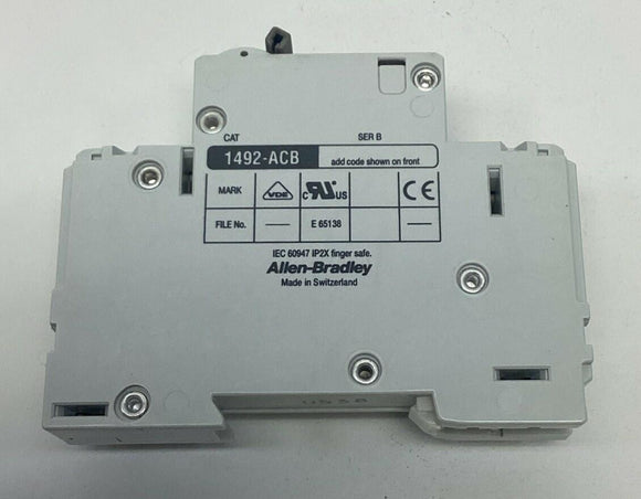 Allen Bradley 1492-ACBH1 Ser B 6-Amp Circuit Breaker