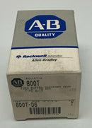 Allen Bradley 800T-D6 Red Mushroom Head Push Button Type 4, 13-6