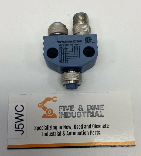 Turck VB2-FKM-FKM-FSM-57 3-Port Splitter 5-Pole, M12, 2-Female, 1-Male