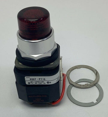 Allen Bradley 800T-PT16R Red Cap Push-to-Test Pilot Light 120VAC - 0