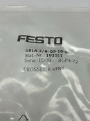 Festo 193151 / GRLA-3/8-QS-10-D One-Way Flow Control Valve G-38" Thread-2