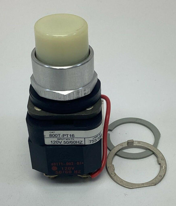 Allen Bradley 800T-PT16W White Push-to-Test Pilot Light 120V