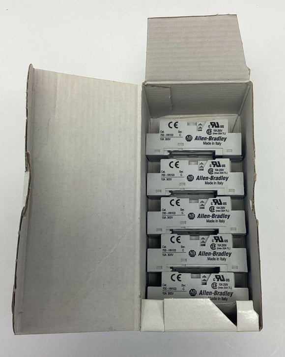 Allen Bradley 700-HN103 Ser. C 14-Blade Relay Socket 10A, 300V (Box of 5)
