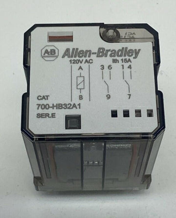 Allen Bradley 700-HB32A1 Square Base 8-Pin Relay 15A, 120VAC Coil - 0