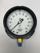 Ametek / USG 175008 Pressure Gauge 4-1/2" 60 PSI, 1/4" NPT Lower Middle BRZ Tube-6