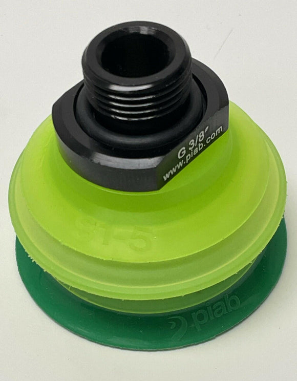 Piab 9902808 / G.S50T60.B1.S1.G38M.00 50mm Vacuum Suction Cup G3/8" Male Thread