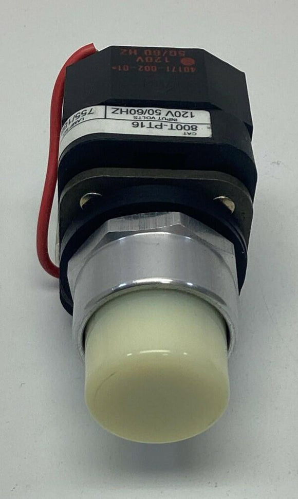 Allen Bradley 800T-PT16W White Push-to-Test Pilot Light 120V