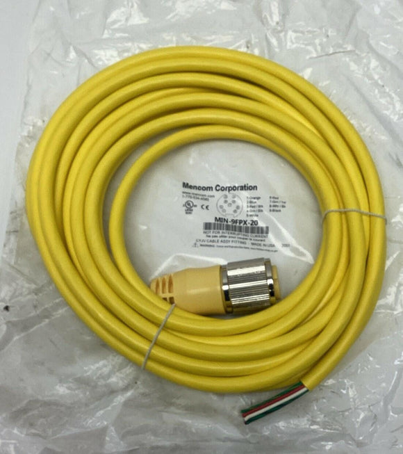 Mencom MIN-9FPX-20 9-Pin Female Single End Cable Cordset 20Ft.