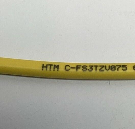 HTM 15-6042 / C-FS3TZV075 M8, 3-Pole, 3-Wire Single End Cable 5-Meters