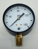 Ametek USG 163281 2-1/2" Pressure Gauge 160 PSI 1/4" NPT Brass Lower Middle-2