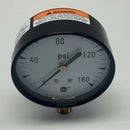 Ametek USG 163281 2-1/2" Pressure Gauge 160 PSI 1/4" NPT Brass Lower Middle-3