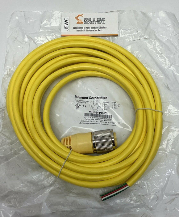 Mencom MIN-9FPX-20 9-Pin Female Single End Cable Cordset 20Ft.