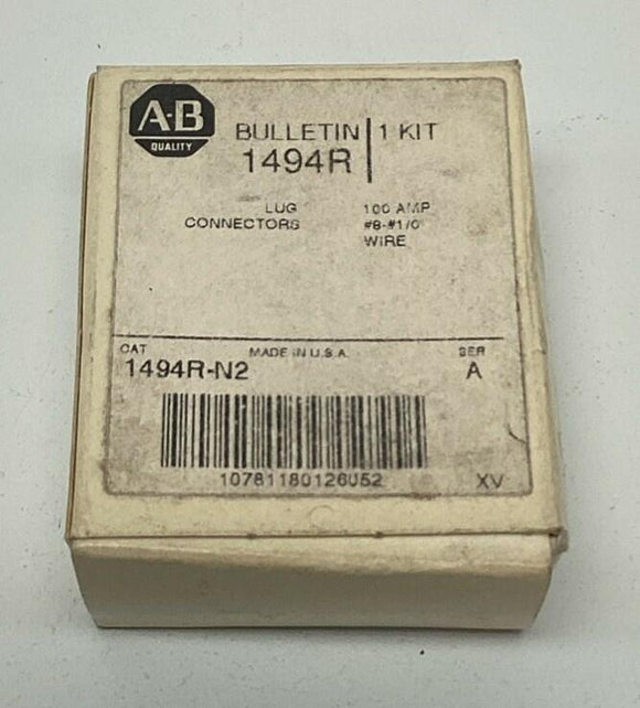 Allen Bradley 1494R-N2 Lug Kit 100-Amp #8-#1/0 3-Pieces