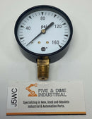 Ametek USG 163281 2-1/2" Pressure Gauge 160 PSI 1/4" NPT Brass Lower Middle-1