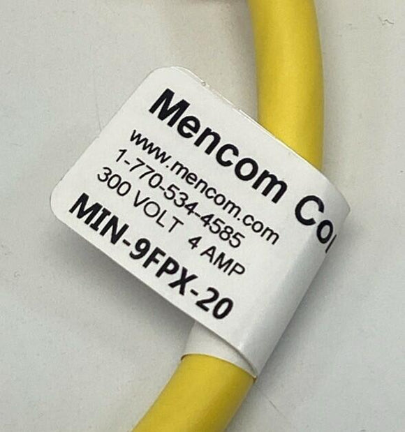 Mencom MIN-9FPX-20 9-Pin Female Single End Cable Cordset 20Ft.