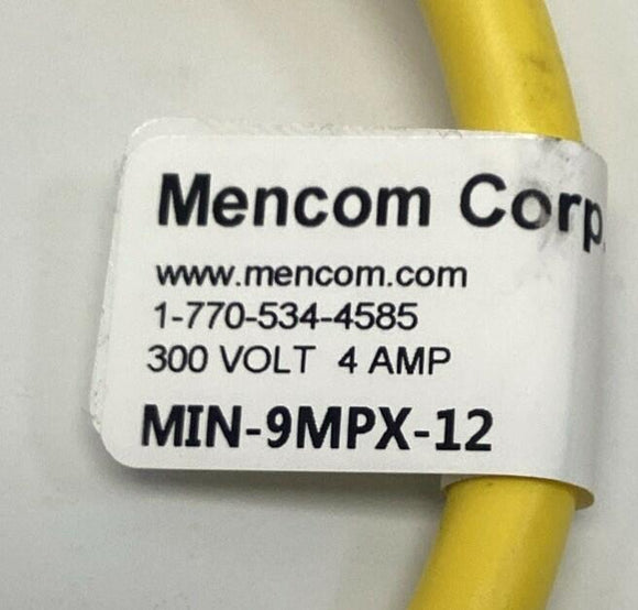 Mencom MIN-9MPX-12 9-Pin Male Single End Cable Cordset 12 Ft.