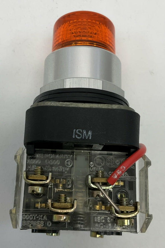 Allen Bradley 800T-PT16A Pilot Light Push Button 120VAC, 50/60 HZ