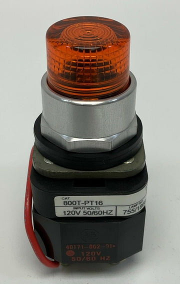Allen Bradley 800T-PT16A Pilot Light Push Button 120VAC, 50/60 HZ - 0