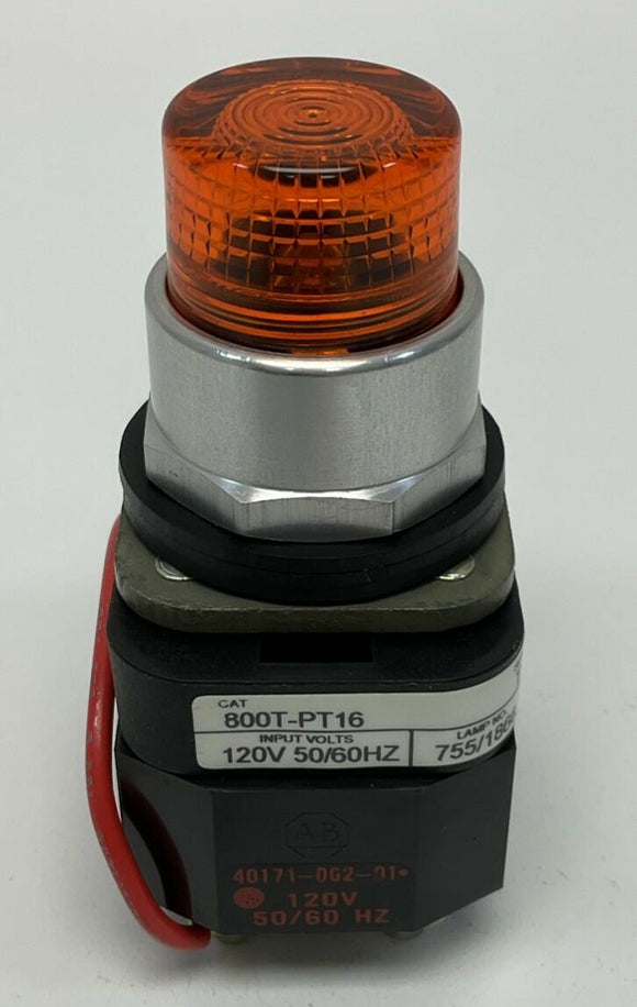 Allen Bradley 800T-PT16A Pilot Light Push Button 120VAC, 50/60 HZ