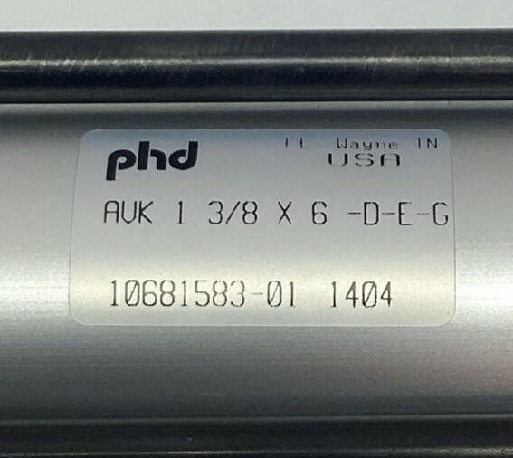 PHD AVK1-3/8X6D-E-G Double-Acting Pneumatic Cylinder 1-3/8" Bore, 6" Stroke