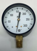 Ametek USG 163283 2-1/2" Pressure Gauge 300 PSI 1/4" NPT Brass Lower Middle-2