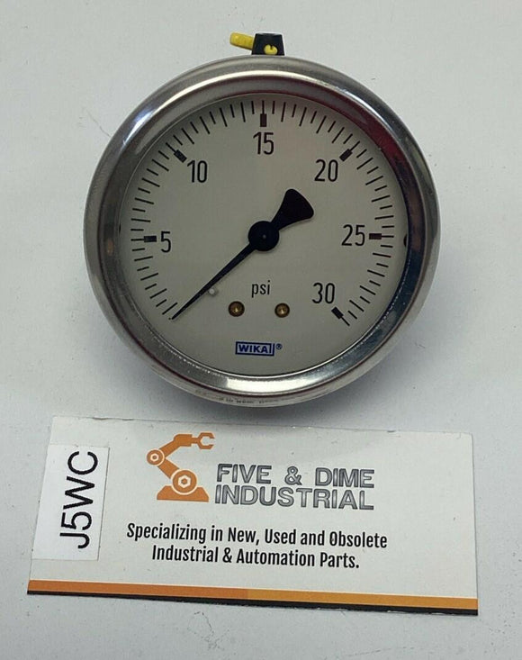 Wika 9767193 Type 213.53 2.5" 0-30 PSI Gauge 1/4" NPT CBM, Filled