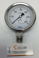 Wika 9768572 Type 232.53 4" 0-300 PSI Pressure Gauge, 1/2" NPT LM, Filled-1