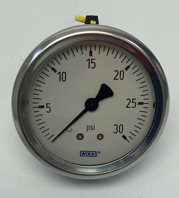 Wika 9767193 Type 213.53 2.5" 0-30 PSI Gauge 1/4" NPT CBM, Filled - 0