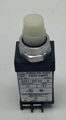 Allen Bradley 800T-QST24W White Cap Push-to-Test Pilot Light 24VDC-2