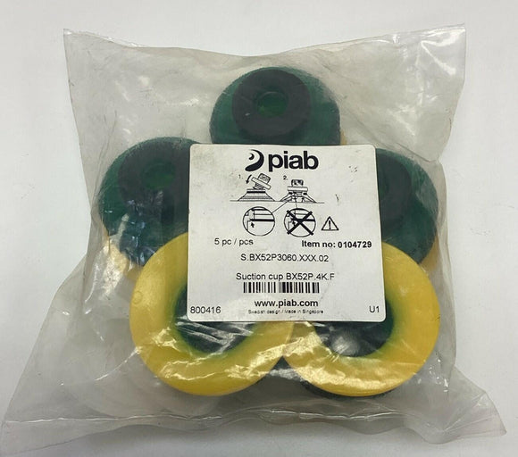 Piab BX52P.4K.F / 0104729 Vacuum Suction Cups (5-Pack)
