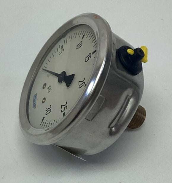 Wika 9767193 Type 213.53 2.5" 0-30 PSI Gauge 1/4" NPT CBM, Filled