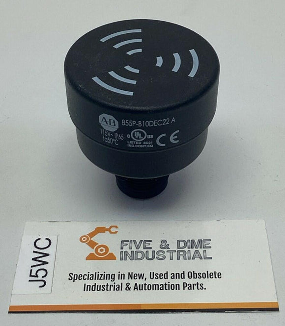 Allen Bradley 855P-B10DEC22 Panel Mount Alarm Signal 115VAC