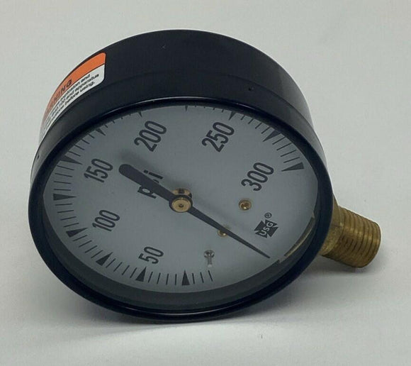 Ametek USG 163283 2-1/2" Pressure Gauge 300 PSI 1/4" NPT Brass Lower Middle