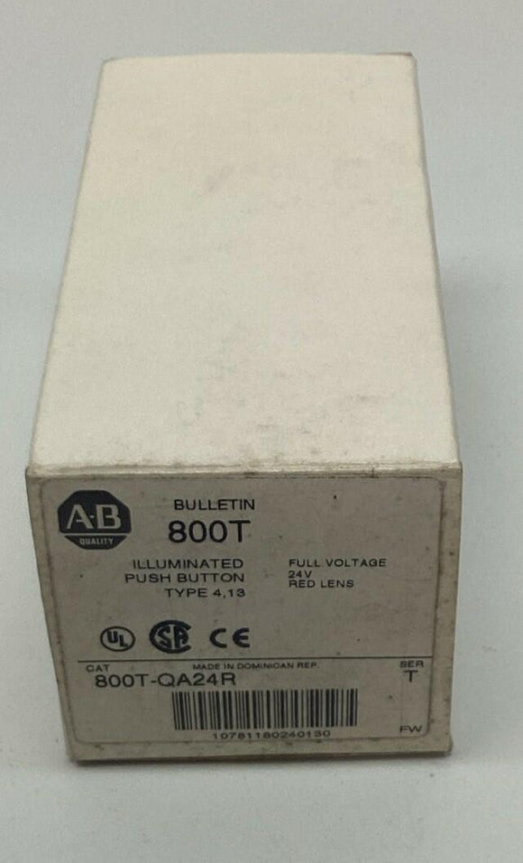 Allen Bradley 800T-QA24R Red Illuminated Push Button 24V AC/DC