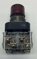 Allen Bradley 800T-QA24R Red Illuminated Push Button 24V AC/DC-3