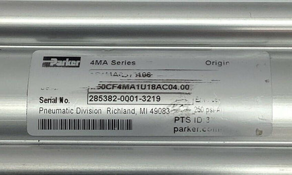 Parker 01.50CF4MA1U18AC04.00 Double-Acting Cylinder 1-1/2" Bore, 4" Stroke