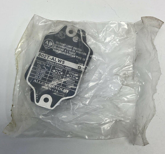 Allen-Bradley 802T-ALW5 Ser. D Limit Switch, Lever Type, Oil Tight, NON-Plug-In
