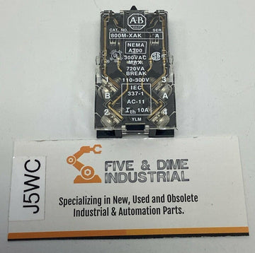 Allen Bradley 1492-N25 Contact Block 1-N.O. , 1-N.C.