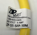Automation Direct ZIPport ZP-S1-5FP-10M 5-Pin Female Single-End Cable, 10M-3