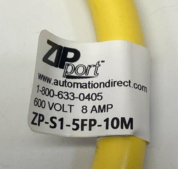 Automation Direct ZIPport ZP-S1-5FP-10M 5-Pin Female Single-End Cable, 10M