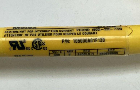 Brad Connectivity 1300061171 5-Pole Single End Female to Pigtail Cordset, 12FT