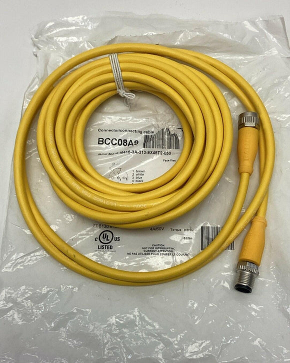 Balluff BCC M415-M415-3A-313-EX45T2-050 M12, 5-Pin Straight Female Cable, 5M