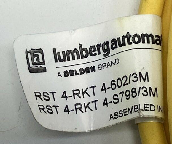 Lumberg Automation RST 4-RKT4-602/3M M12 4-Pin Male / Female Straight Cable 250V