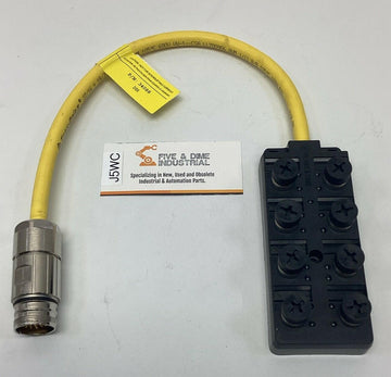 TPC Wire & Cable 34088 8-Port DC Micro Box w/ 1' 19 Pole Male Connection