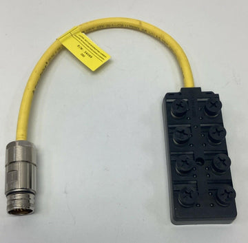 TPC Wire & Cable 34088 8-Port DC Micro Box w/ 1' 19 Pole Male Connection - 0